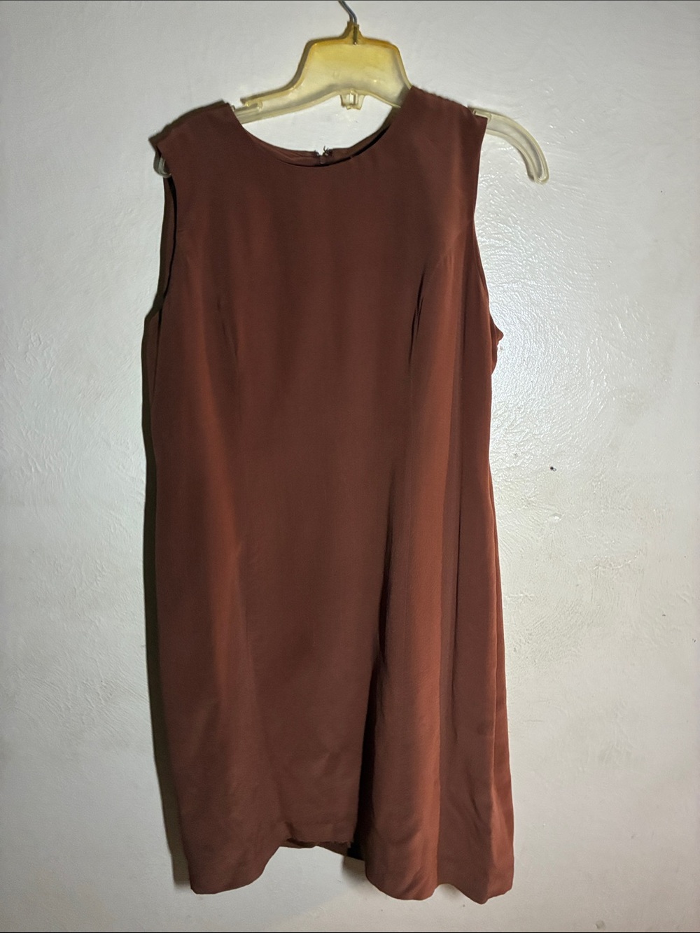 Women's Brown Silk sheath Dress